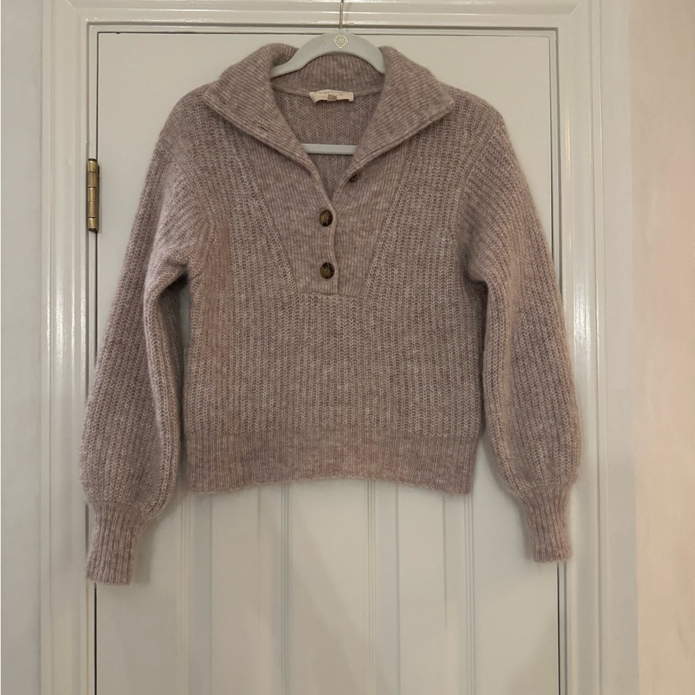 Sezane Heathered Taupe Sweater